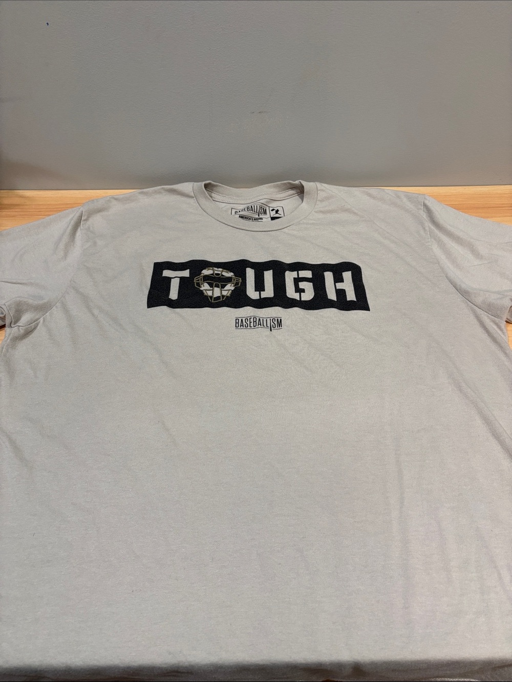 Baseballism “Tough" Graphic Tee - Light Gray/Tan
